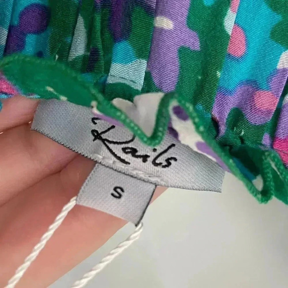 NWT Rails Juni Floral Tiered Midi Dress Gardenia Flower size Small - Picture 8 of 13